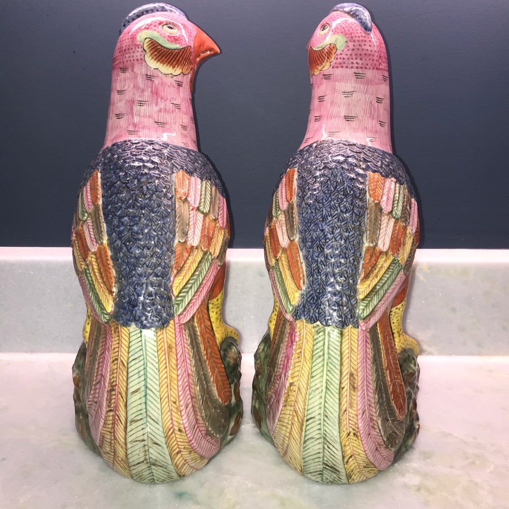 VTG XL Chinoiserie Birds - Picture 6 of 10